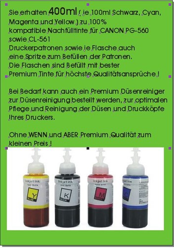 Druckertinte nachfülltinte - druckertinte,