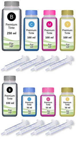 550ml und 250ml nachfülltinte - und,